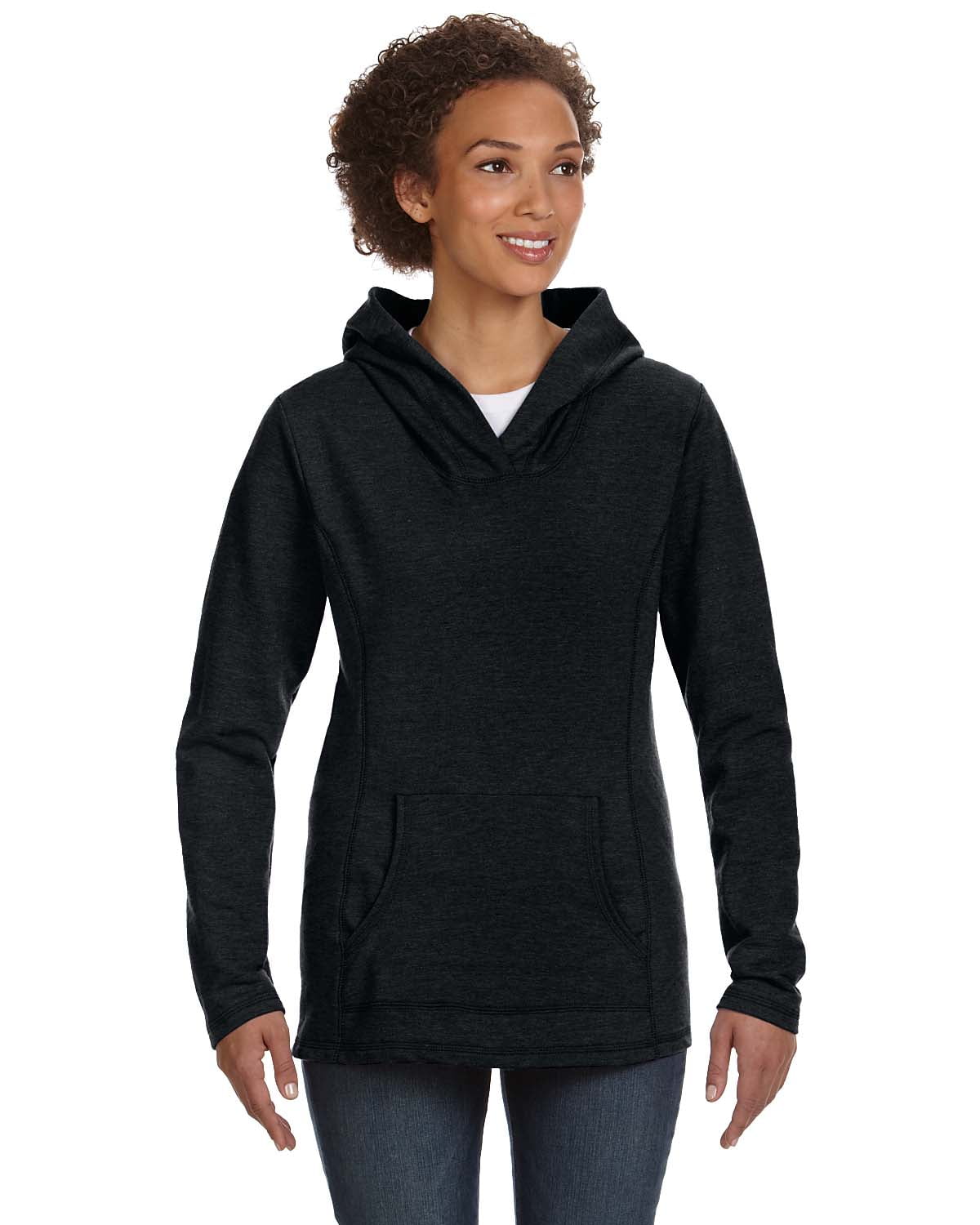 Womens Ringspun French Terry Crossneck Hooded Sweatshirt