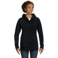 thumbnail image 1 of Womens Ringspun French Terry Crossneck Hooded Sweatshirt, 1 of 1