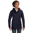 thumbnail image 1 of Womens Ringspun French Terry Crossneck Hooded Sweatshirt, 1 of 1