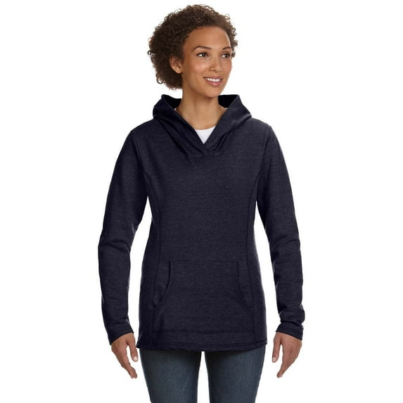 Womens Ringspun French Terry Crossneck Hooded Sweatshirt
