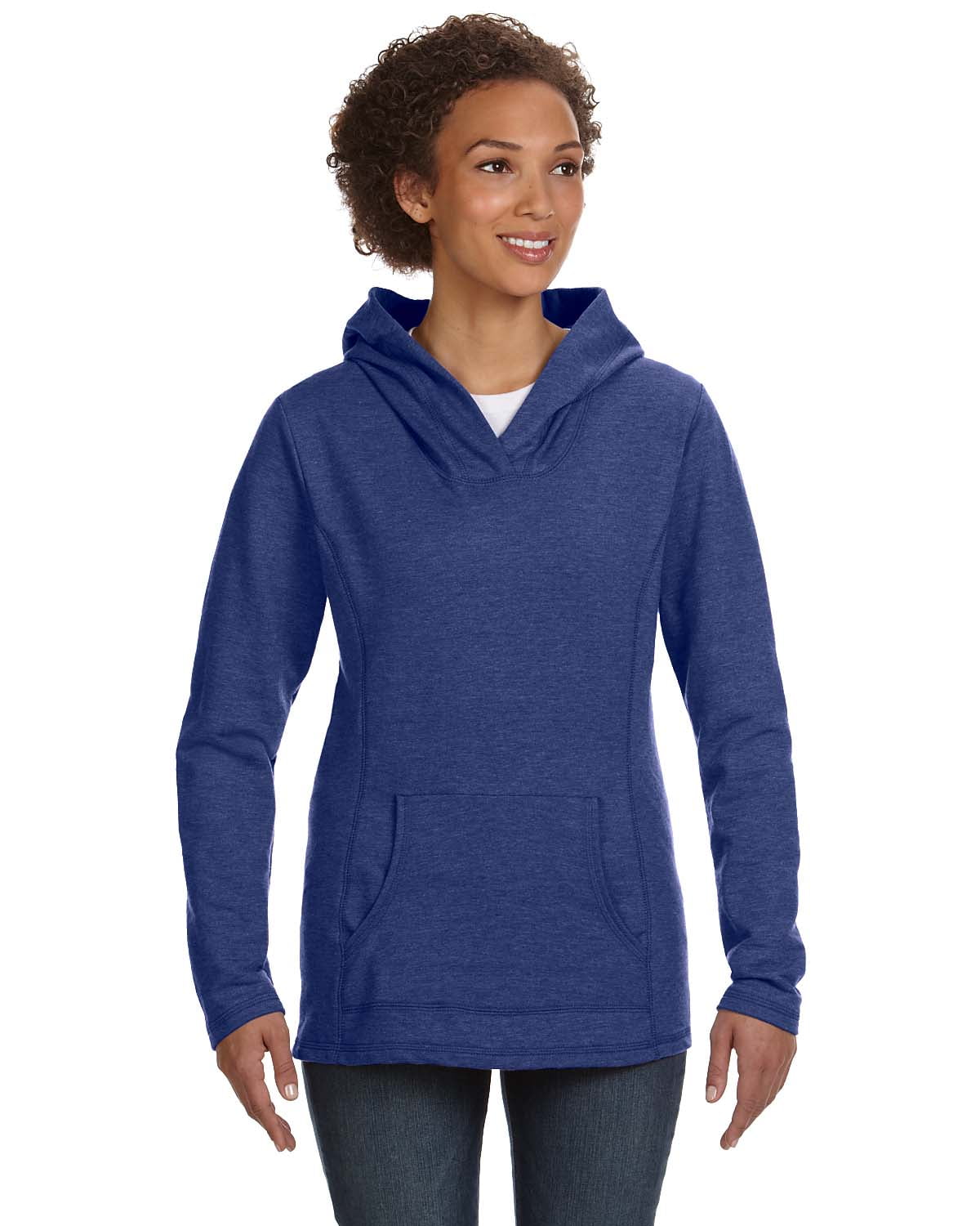 Womens Ringspun French Terry Crossneck Hooded Sweatshirt