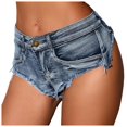 thumbnail image 1 of Womens Ripped Jeans Shorts Casual Summer Denim Jeans Ripped Distressed Pants Loose High Waisted Short S-2XL, 1 of 9