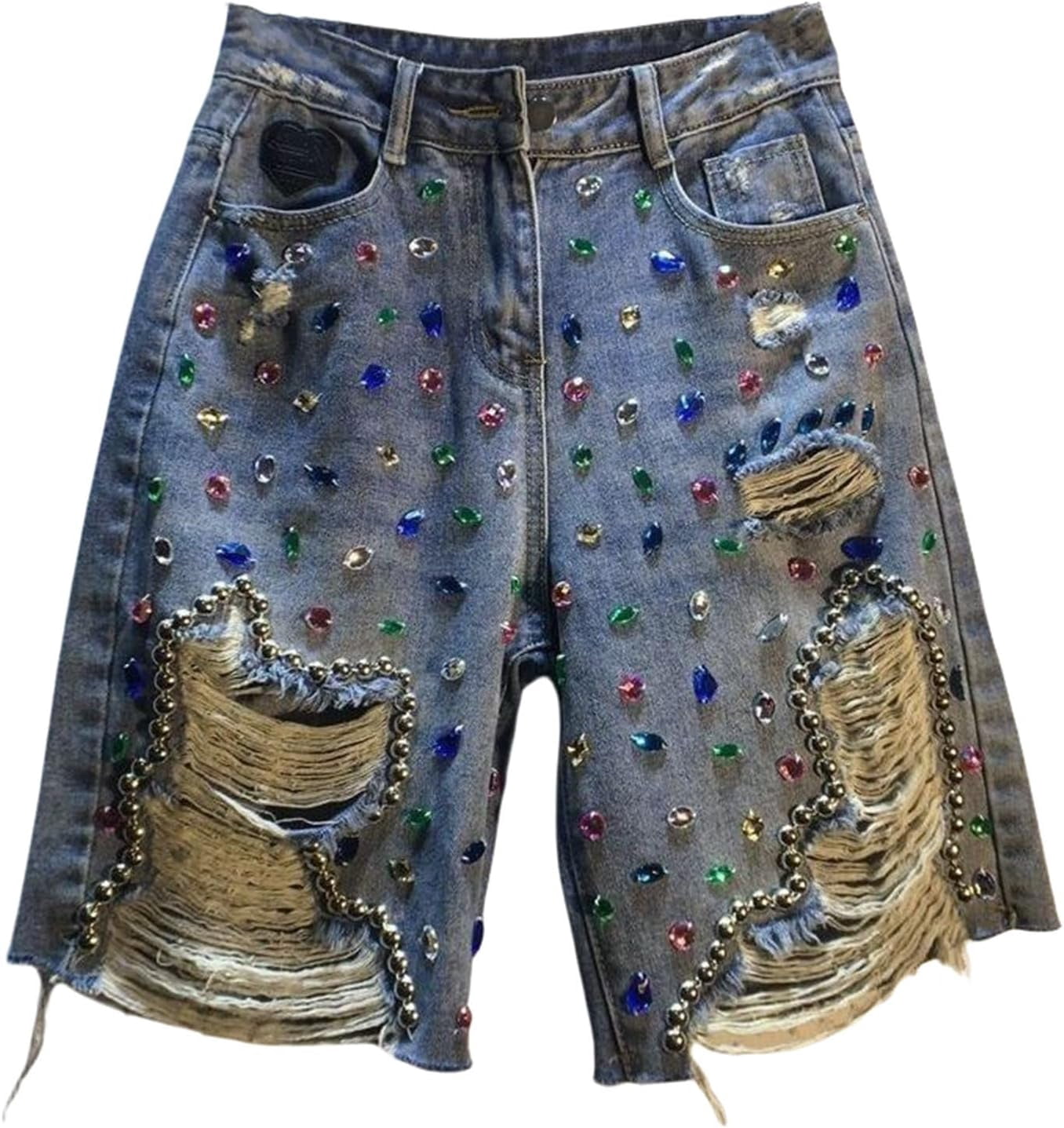 Denim Fringe Shorts
