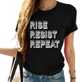 thumbnail image 1 of Womens Rise Resist Repeat Political Protest Black 2XL, 1 of 5