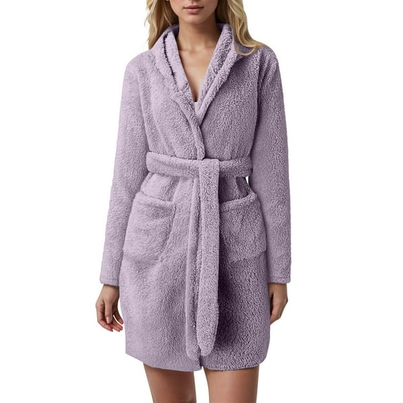 Womens Robe Bathrobe Lightweight Soft Short Sleepwear Nightgown