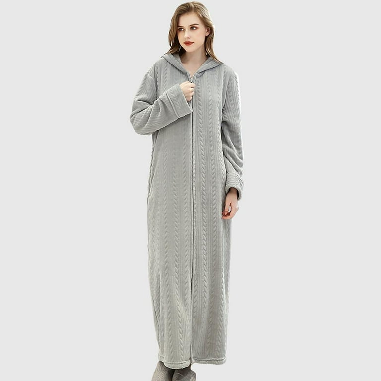 Hooded Zipped Dressing Gown Next Shop Plus Size Cosy Zip Hoodie
