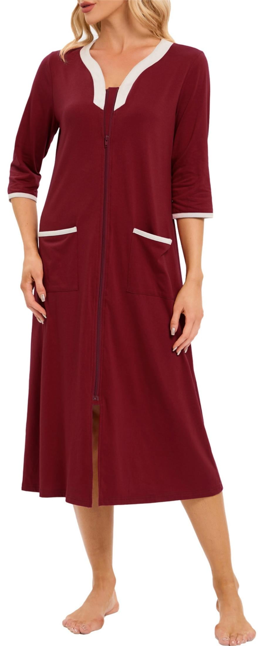 Womens Robes, LOFIR House Dresses for Elderly Women, Summer Robe for