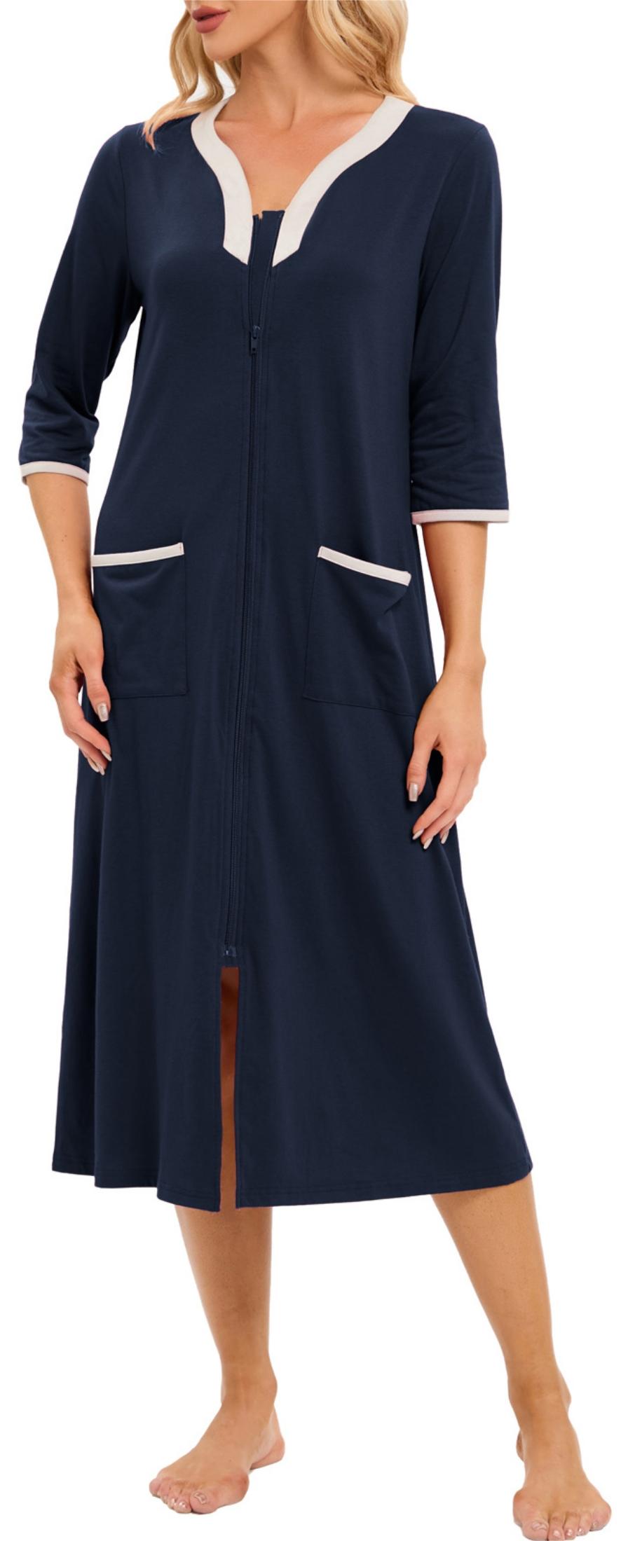 Womens Robes, LOFIR House Dresses for Elderly Women, Summer Robe for