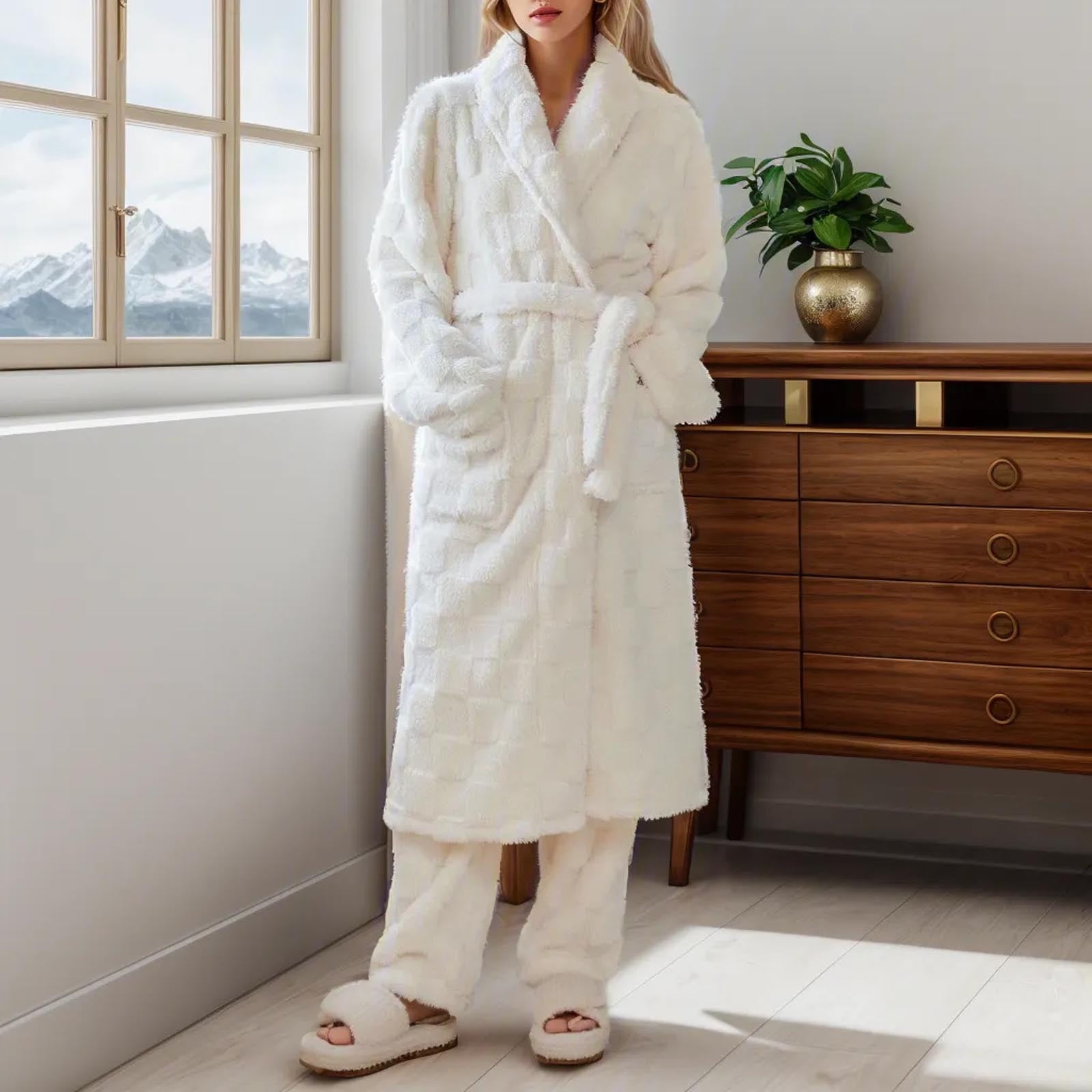 Womens Robes Robes Women’s Light Sleeping robe bathrobe homewear set
