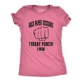thumbnail image 1 of Womens Rock Paper Scissors Throat Punch T shirt Funny Sarcastic Humor Tee Girls Womens Graphic Tees, 1 of 9