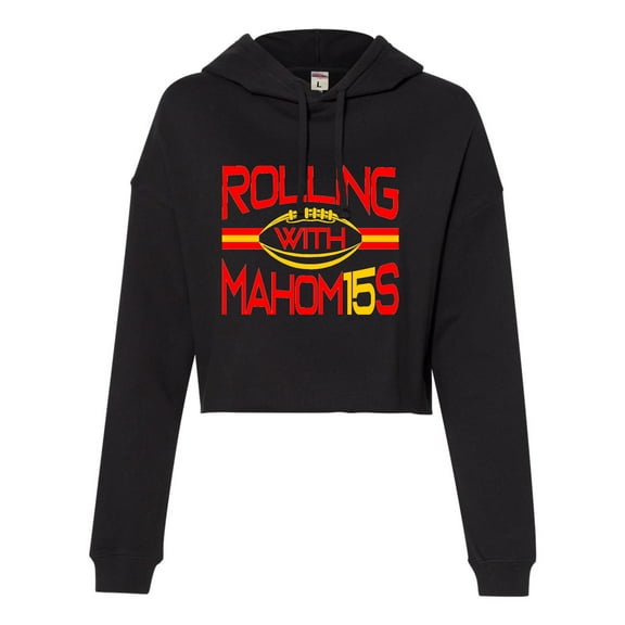Womens Rolling With Mahom15s Cropped Hooded Sweatshirt