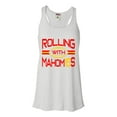 thumbnail image 1 of Womens Rolling With Mahom15s Flowy Racerback Tank Top T-Shirt, 1 of 1