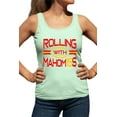 thumbnail image 1 of Womens Rolling With Mahom15s Racerback Tank Top T-Shirt, 1 of 1