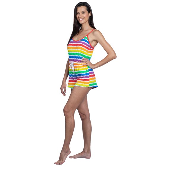Womens Romper Rainbow Female Summer Cover-Up, Size: L/XL, Prestigez