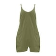 thumbnail image 1 of Womens Rompers for Summer, Audhol Summer Maternity Jumpsuit 2025 New Oversized Jumpsuit Maternity & Postpartum with Adjustable Straps Breathable Short Rompers for Women Green L, 1 of 4
