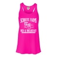 thumbnail image 1 of Womens Room Themes Schrute Farms Bed & Breakfast Flowy Racerback Tank Top T-Shirt, 1 of 1