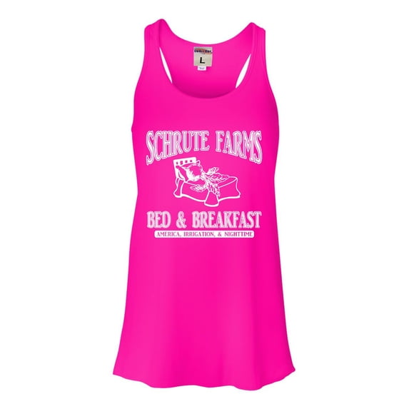 Womens Room Themes Schrute Farms Bed & Breakfast Flowy Racerback Tank Top T-Shirt