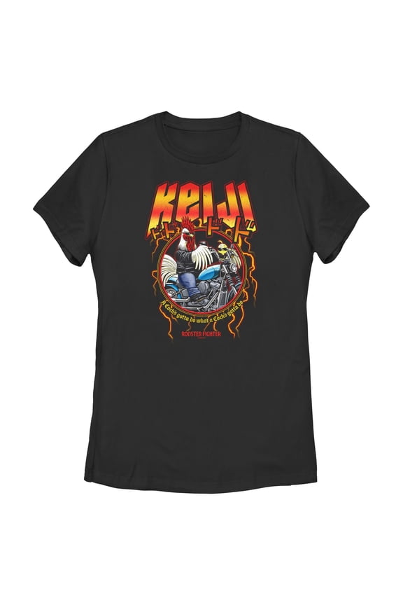 Womens Rooster Fighter Metal Keiji Badge T Shirt