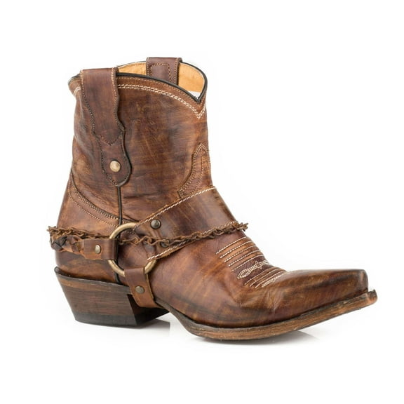 Womens Roper Selah Ankle Boots Handcrafted Brown