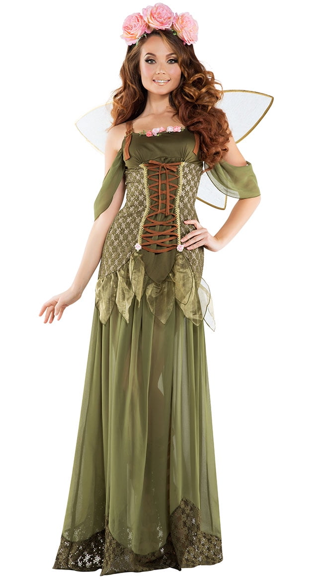 green emerald velvet dress Wayside Fairy Gown  Fairy Tong