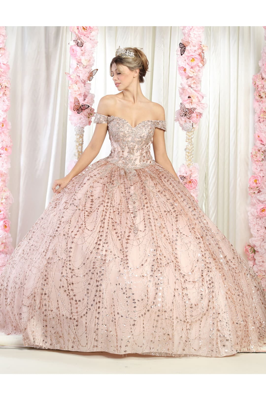 Women's Layla K Sweet 16 Birthday Party Dress Rose Pink Gold Style LK153  Ball Gown 18 - Walmart Business Supplies