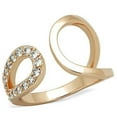 thumbnail image 1 of Womens Rose Gold Ring Anillo Para Mujer Stainless Steel Ring with AAA Grade CZ in Clear Faenza, 1 of 4