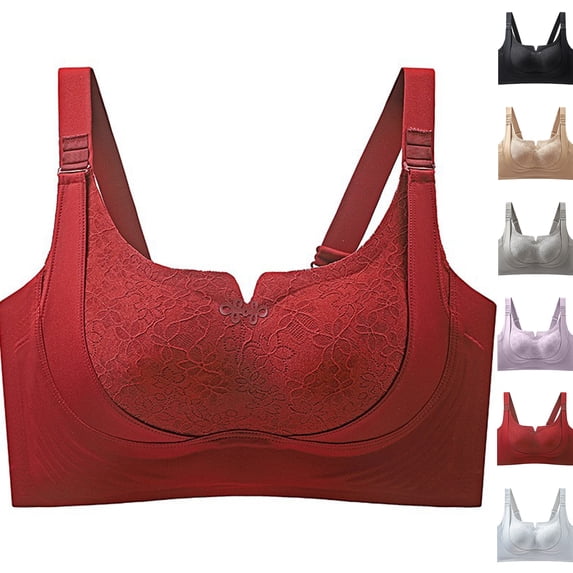 Womens Rosy Lift Bras Push Up Full Coverage Custom Bust Shaping Bra Wireless Comfy Soft Bralettes for Seniors 2026,Red,36