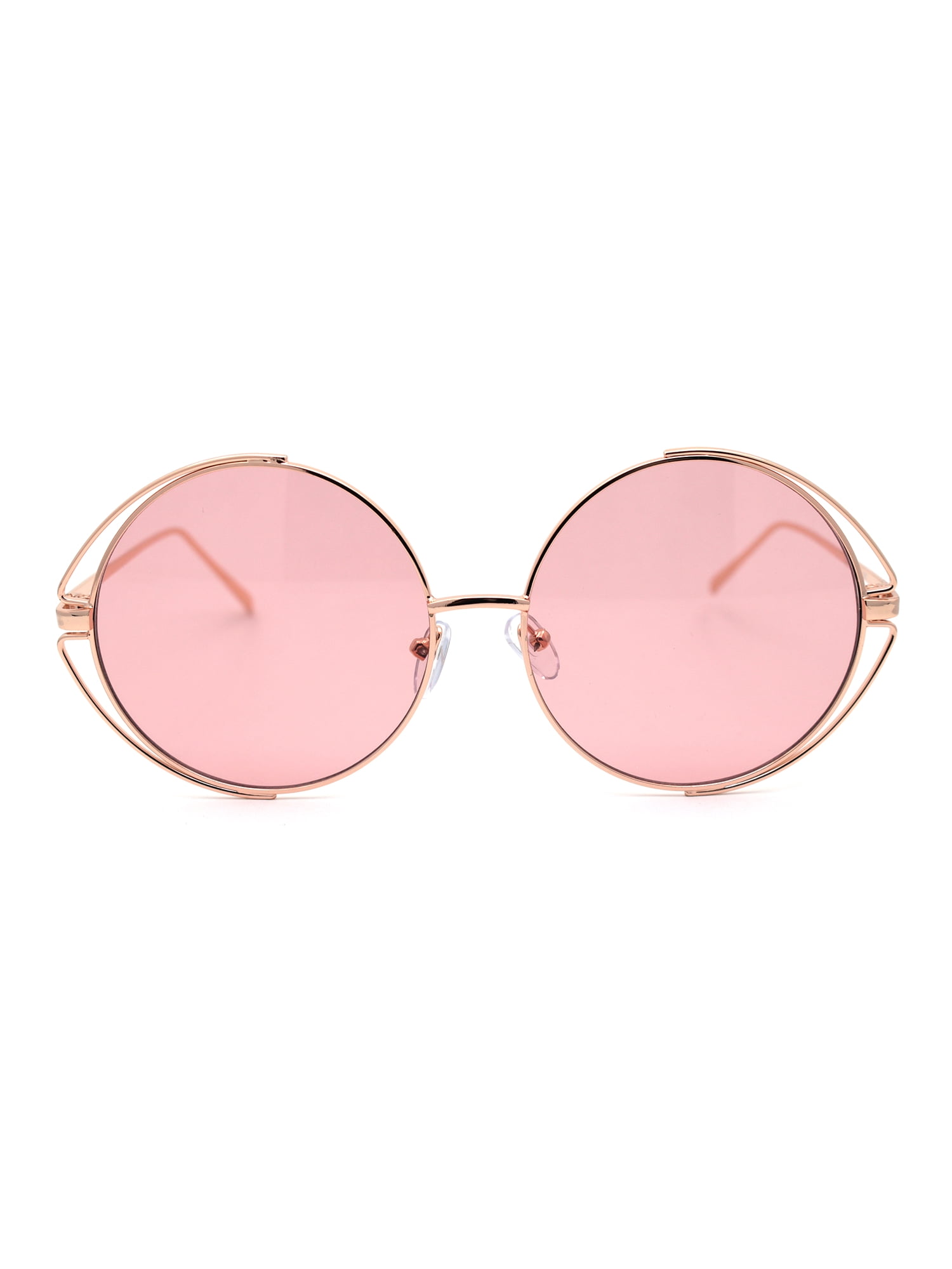 Gold-Trim Pink Women\'s Sunglasses Women CLASSIC VINTAGE Style Gold Frame Pink Lens SUNGLASSES  main image 2