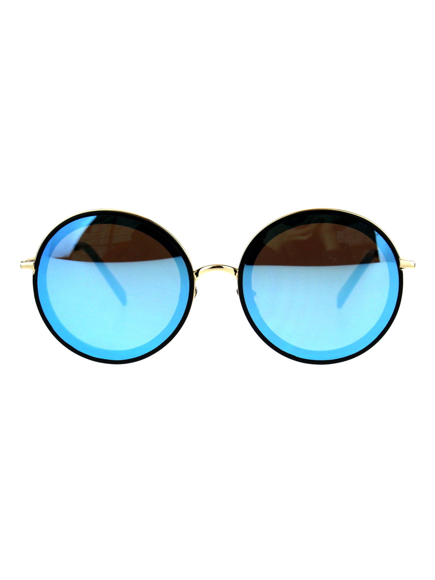 Buy RRTBZ UV Protected Blue Mirrored Round Sunglasses for Men and Women at  Amazon.in