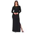 thumbnail image 1 of Womens Round Neck Shimmery Maxi Dress, 1 of 9