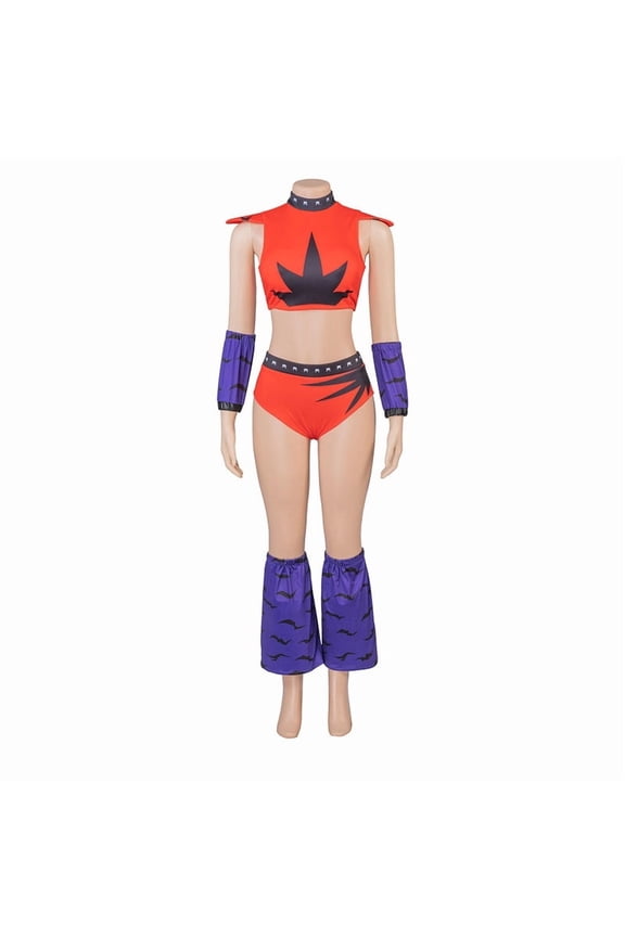 Womens Roxy Wolf Inspired Crop Top and Combat Pants Set Character Style Outfit