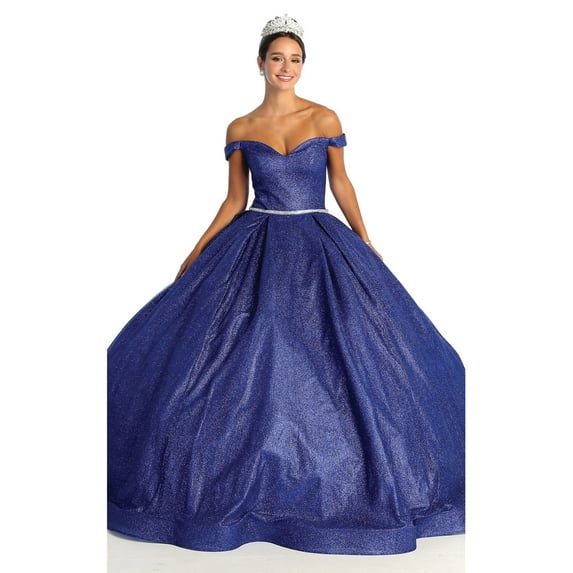 Womens Royal Pageant Quinceanera Sweet 16 Long Sweetheart Off The Shoulder Ball Gown Plus Size Dress