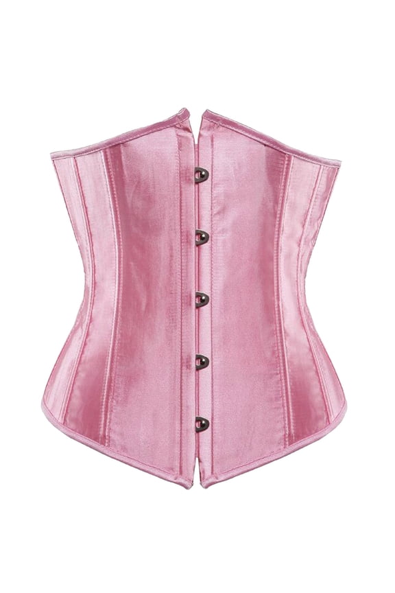 Womens Royal Satin Waist Trainer Corset Belt Tummy Shaper Comfortable Elegant Shapewear Pink XXXXXXL