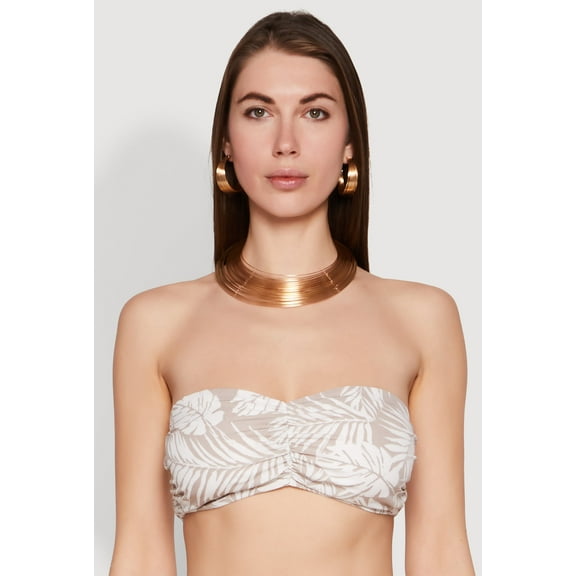 Womens Ruched Front Bandeau Top