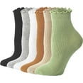 thumbnail image 1 of Womens Ruffle Socks Cute Frilly Ankle Socks Quarter Crew Socks for Women Girl, 1 of 7