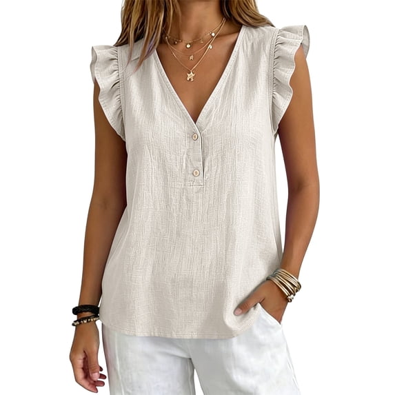Cotton Linen Tank Tops Loose Tank Tops Womens Sleeveless Tops Plus Size Tank Tops Womens Tank Tops Loose Fit Gauze Tank Tops Exercise Tank Beige L
