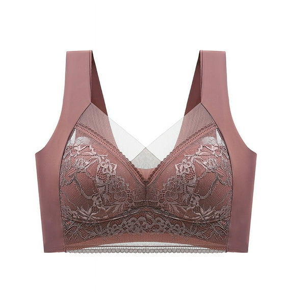 Womens Running Bra Women Sexy Lace Shaping Cup Shoulder Strap Large Size Underwire Bra Sports Bra Workout