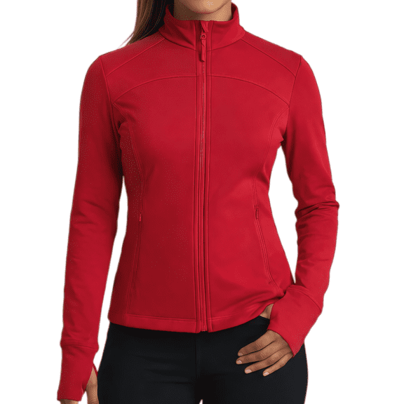 Womens Running Jackets Slim Fit Athletic Jackets Workout Full Zip Up Yoga Top with Pockets and Thumb Holes