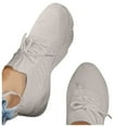 thumbnail image 1 of Womens Running Shoes Cushion Casual Chunky Walking Breathable Tennis Slip on Comfortable Gym Work Sneakers White Size 9, 1 of 4