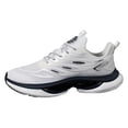 thumbnail image 1 of Womens Running Shoes Fashion Lightweight Thikc Soft Sole Lace up Athletic Shoes for Travel Jogging Casual Slip on Sneakers White Size 7.5, 1 of 7