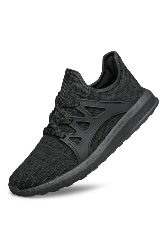 Womens Running Shoes Slip-on Lightweight Breathable Mesh Athletic Walking Sneakers Black