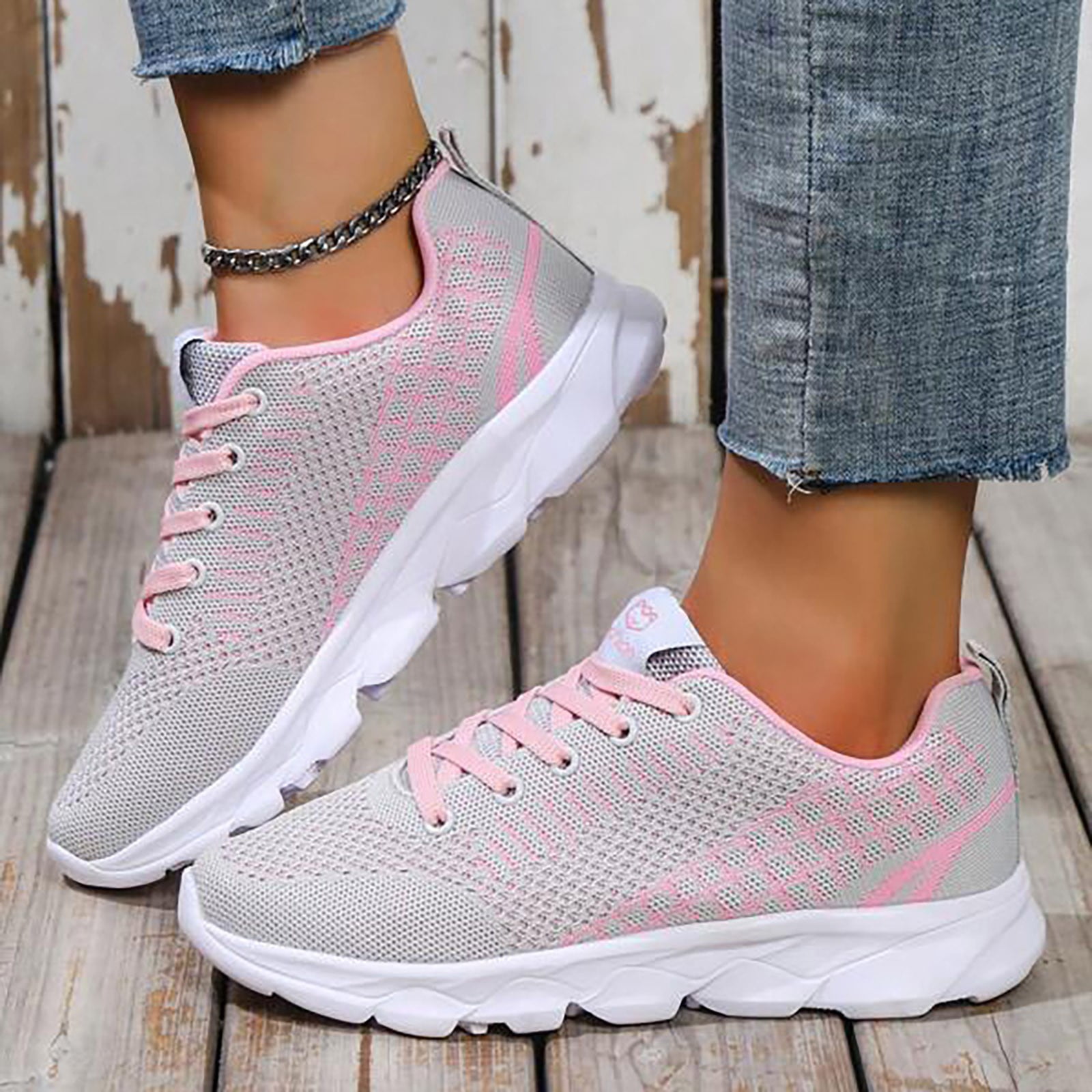 Womens Running Sneakers Platform Clearance Arch Support Breathable