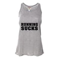 thumbnail image 1 of Womens Running Sucks Funny Work Out Gym Flowy Racerback Tank Top T-Shirt, 1 of 1