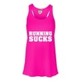 thumbnail image 1 of Womens Running Sucks Funny Work Out Gym Flowy Racerback Tank Top T-Shirt, 1 of 1