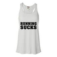 thumbnail image 1 of Womens Running Sucks Funny Work Out Gym Flowy Racerback Tank Top T-Shirt, 1 of 1