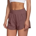 thumbnail image 1 of Womens Running Workout Elastic Waist Pants Shorts Athletic Pocket Pants, Shorts Shrink-to-Fit Elastic Waist Activewear Women's Red, 1 of 7