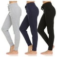 thumbnail image 1 of Womens Running Workout Yoga Leggings with Pockets and Ealstic Cuff, Pack of 3 Up to XXL, 1 of 5