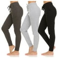 thumbnail image 1 of Womens Running Workout Yoga Leggings with Pockets and Ealstic Cuff, Pack of 3 Up to XXL, 1 of 5