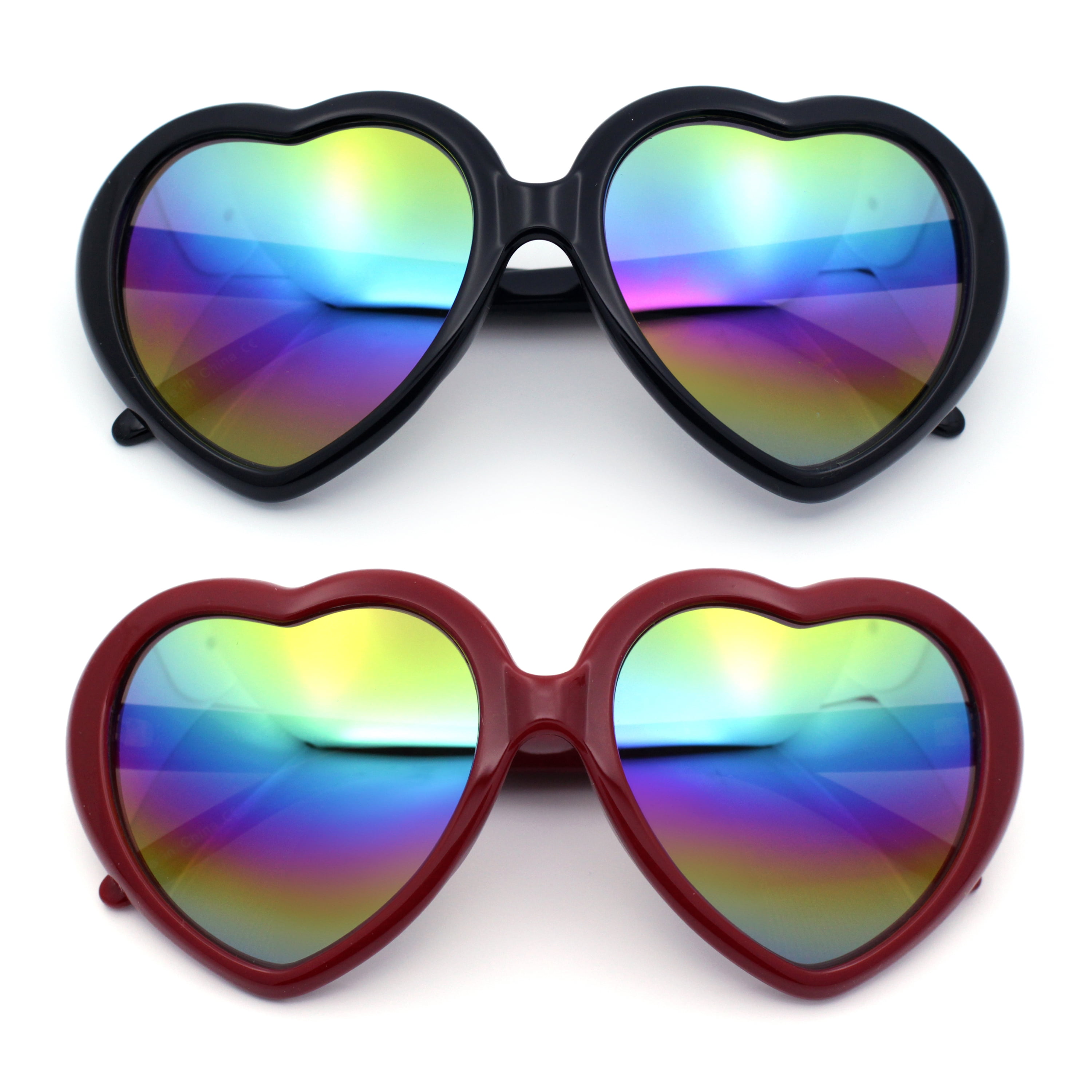 Heart Shaped Sunglasses, 12 Pack, PC Material, UV400 Protection 12 Pairs Instagram Style Heart Party Sunglasses, Candy Color  main image 2