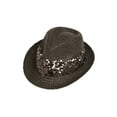 thumbnail image 1 of Womens Rustic Fedora Hat w/ Shiny Band - Black, 1 of 1